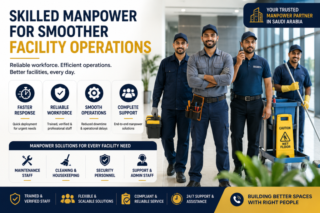How Facility Management Companies in Saudi Arabia Can Reduce Operational Delays with Skilled Manpower