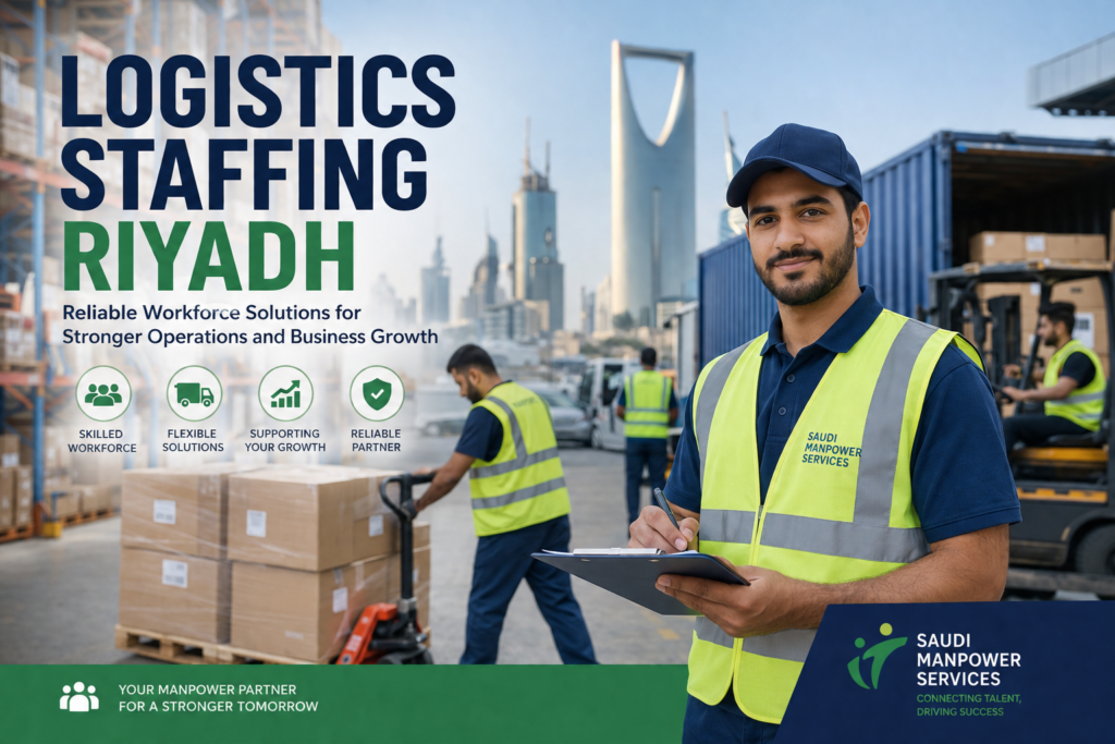 Logistics staffing in Riyadh with reliable warehouse and logistics workforce solutions from Saudi Manpower Services